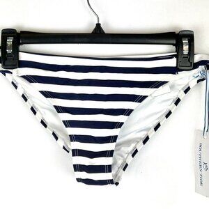 Southern Tide Women’s White/Navy Stripe Bikini Bottom Size Small